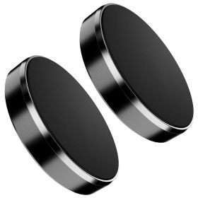 2 Pack Universal Magnetic Car Mounts Dashboard Magnetic Phone Holder Stand Fit for iPhone Galaxy Most Smartphones (Color: Black)