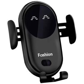 Smart Car Wireless Charger Auto Sensing Phone Holder 10W Qi Fast Charging Air Vent Mount Fit for iPhone 13/12/Pro Fit for Samsung S20/S10/S10+ (Color: Black)