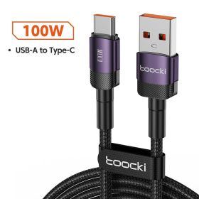 6A Fast Charging Mobile Phone Data Cable (Option: Green-100W data line 1m)