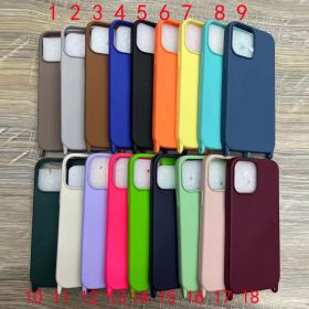 Skin-feeling Soft Shell Lined Lanyard Phone Case (Option: 5 Style-IPhone14)