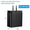 36W USB C Fast Charger 4-Port QC3.0 PD 20W Power Adapter High Speed Wall Charger for Samsung iPhone Tablet