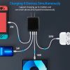 36W USB C Fast Charger 4-Port QC3.0 PD 20W Power Adapter High Speed Wall Charger for Samsung iPhone Tablet