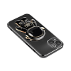 6D Plating Case Cover With Stand Astronaut Case; Black ; Phone Case For ; iPhone14/14Plus/14Pro/14ProMax
