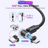 Rotate Magnetic Cable USB Type C Fast Charging Cable For iPhone 11 12 Xiaomi Magnet Charge Micro USB Cable Phone Cord