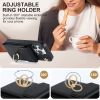 Leather Case With Card Holder; 360Â° Rotation Ring Stand Protective Case Compatible With IPhone 14 IPhone 14 Pro
