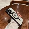 Transparent Plating Silicone Transparent Magnetic Magsafe Wireless Charging Phone Case For; IPhone 14 Plus 13 12 11 Pro Max