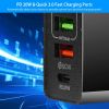 36W USB C Fast Charger 4-Port QC3.0 PD 20W Power Adapter High Speed Wall Charger for Samsung iPhone Tablet