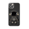 6D Plating Case Cover With Stand Astronaut Case; Black ; Phone Case For ; iPhone14/14Plus/14Pro/14ProMax