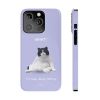 Funny Cat Theme Purple Slim Case for iPhone
