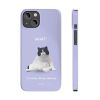 Funny Cat Theme Purple Slim Case for iPhone