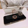 Luxury Plated Ring Bracket Shockproof Phone Case For IPhone 14 Pro Max/13 Pro/12/11/Xs Max/XR/X/8/7 Plus