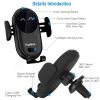 Smart Car Wireless Charger Auto Sensing Phone Holder 10W Qi Fast Charging Air Vent Mount Fit for iPhone 13/12/Pro Fit for Samsung S20/S10/S10+