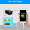 36W USB C Fast Charger 4-Port QC3.0 PD 20W Power Adapter High Speed Wall Charger for Samsung iPhone Tablet