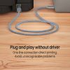 USB C to USB B 2.0 Printer Cable Braided Printer Scanner for Epson HP Canon Brother MacBook Pro Samsung MIDI Controlle Cable