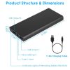 20000mAh Power Bank Portable External Battery Pack Phone Charger with Dual USB Output Ports Type C Micro USB Input