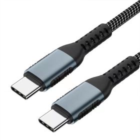 PD Fast Charge 100W Data Cable Braided C-C For Mobile Phone Super Fast Charge (Option: Black-1M)