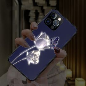 Rosette Incoming Light Emitting Phone Case (Option: Blue-Macropore-IPhone14pro)