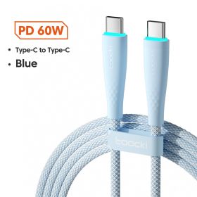 USB Type C To USB C Cable 100W 66W Fast Charging (Option: Blue-2M-60w)