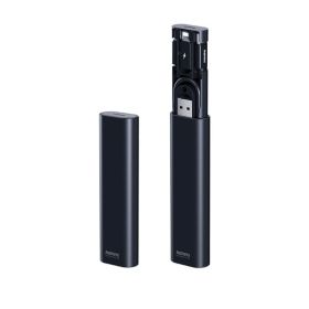 Iphone60W Fast Charge Data Cable Hidden Multifunctional Type-c 3-in-1 (Color: Black)