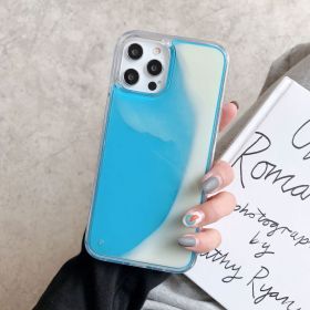 Plastic Luminous Glitter Powder Quicksand Phone Case (Option: Blue And White-IPhoneXSmax)